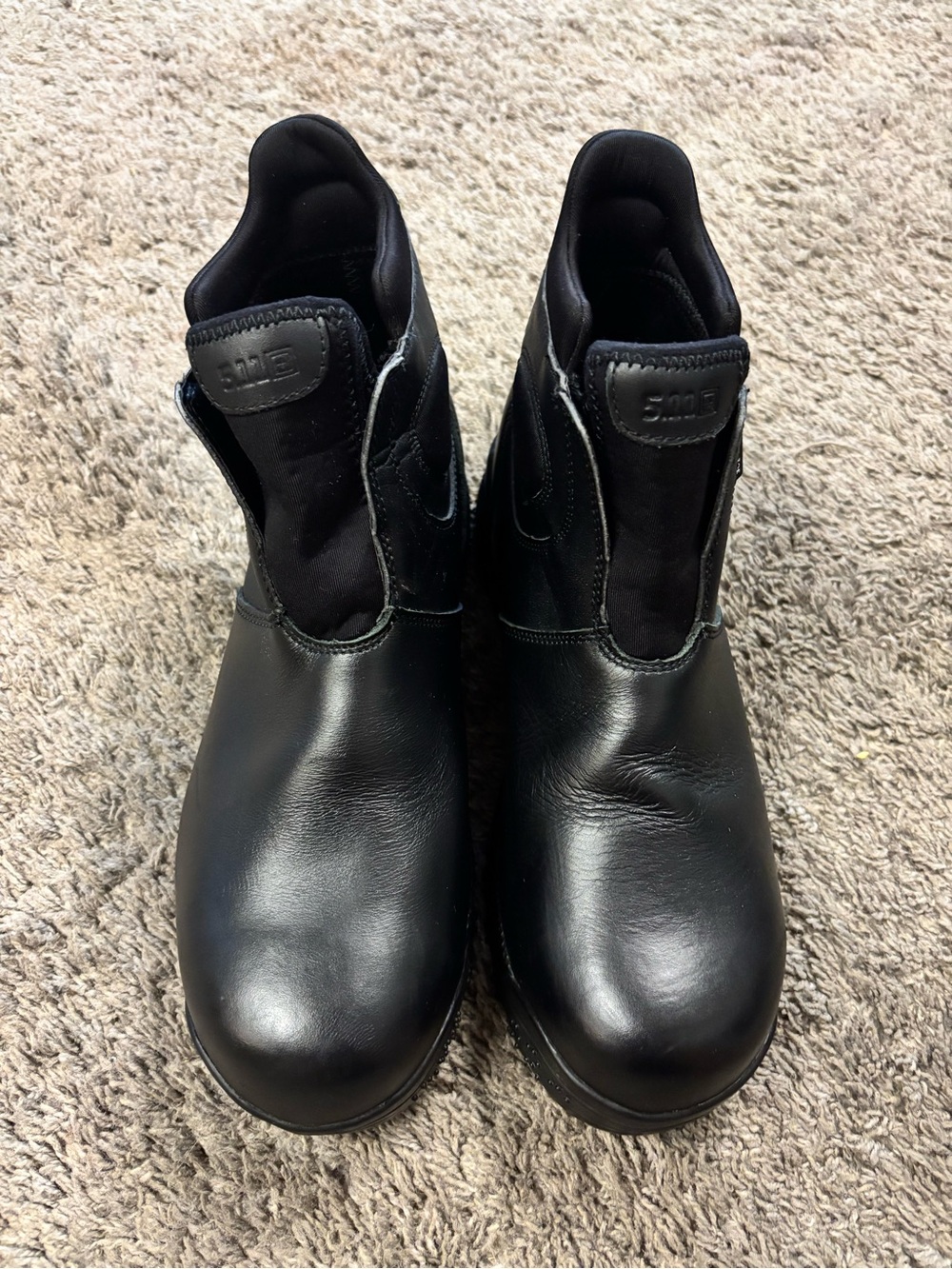 5.11 Tactical Black Slip-On Leather Tactical Boots